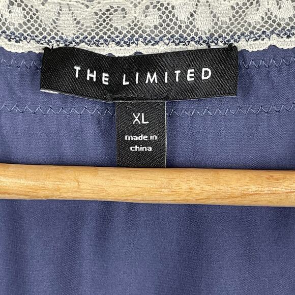 The Limited Y2K Womens Coquette Silk Babydoll Lace Trimmed Top Size XL Soft Goth - Picture 4 of 7